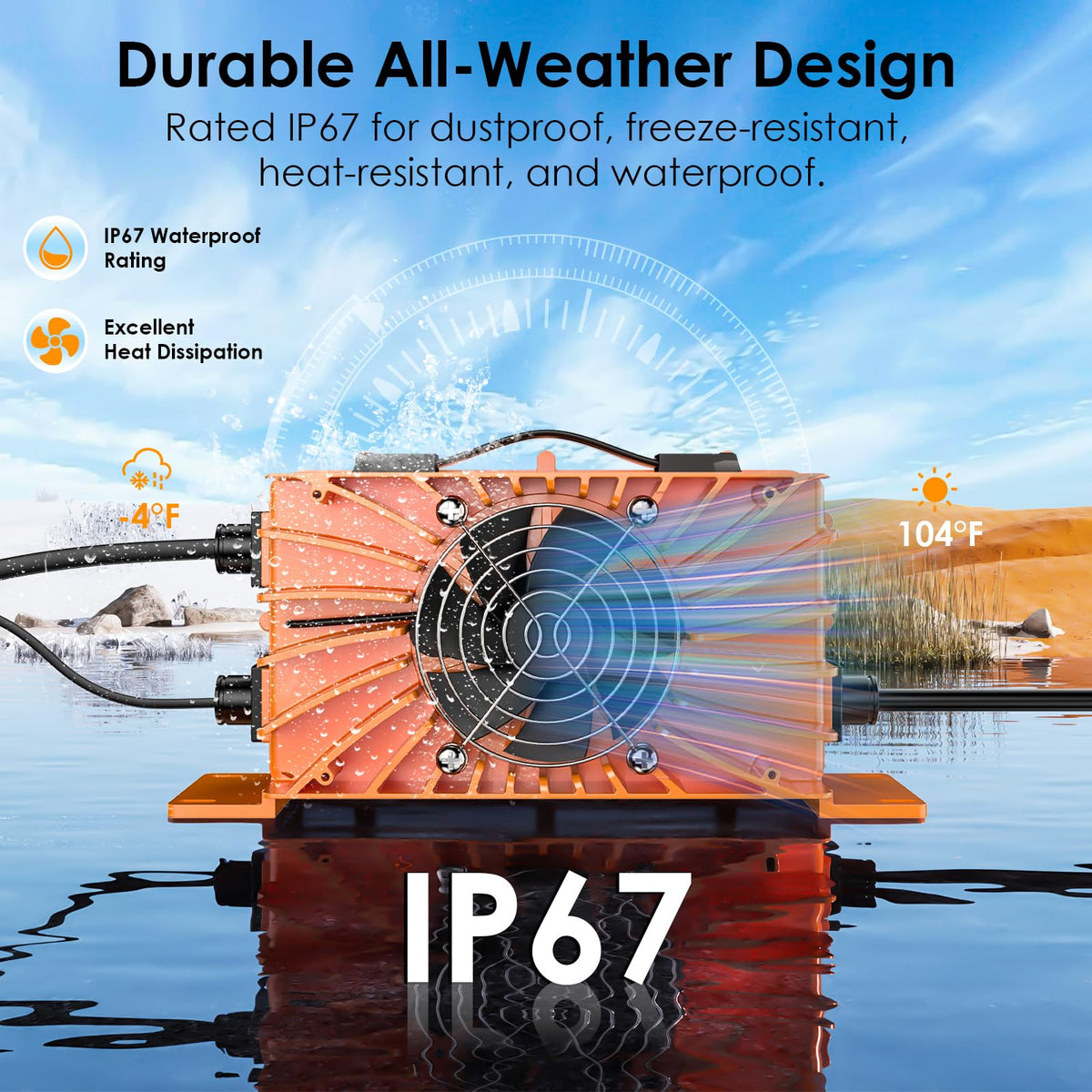 WAVLINK GS950C IP67 rating demonstrating dust and water resistance