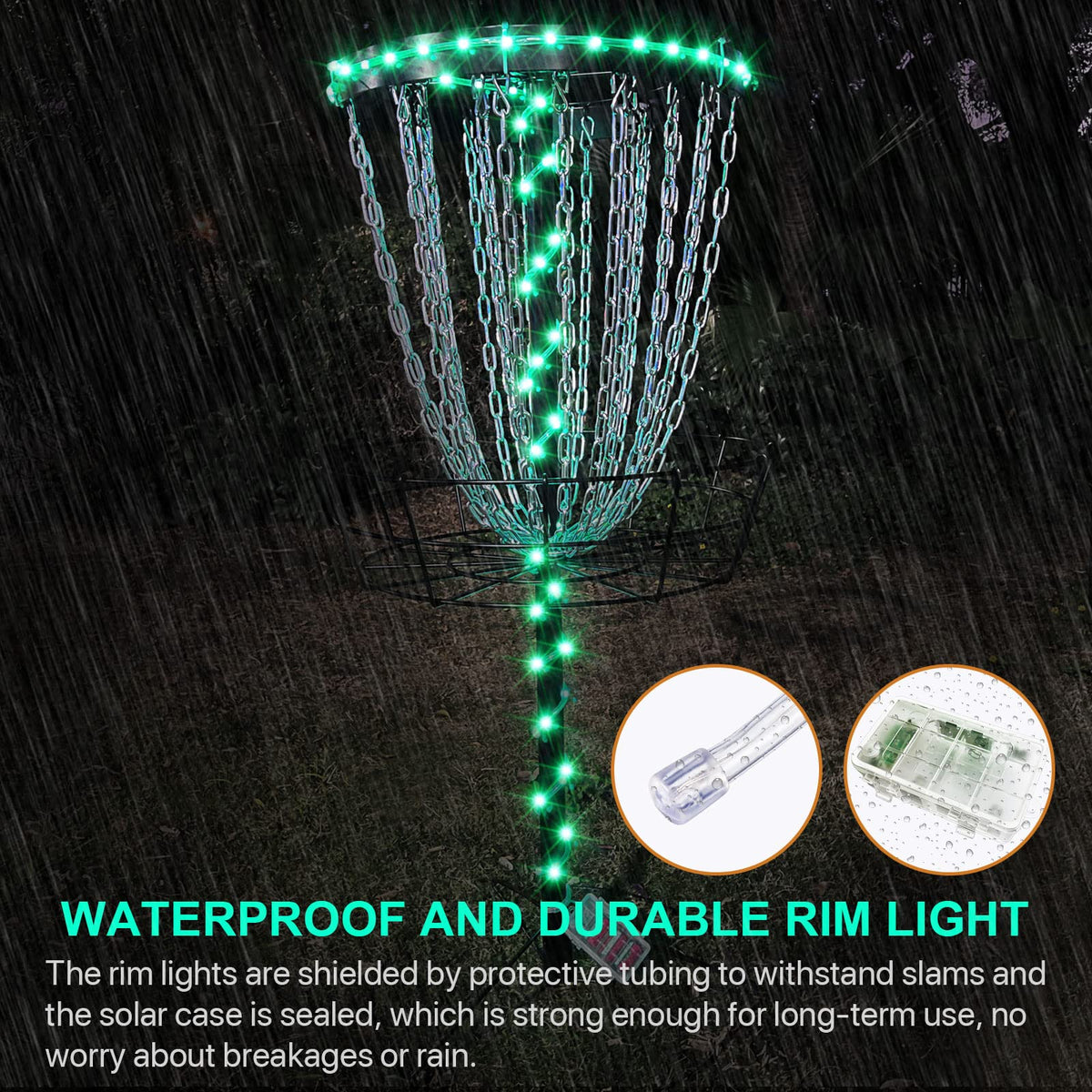 Waybelive LED strip is flexible and easy to install around the basket rim.