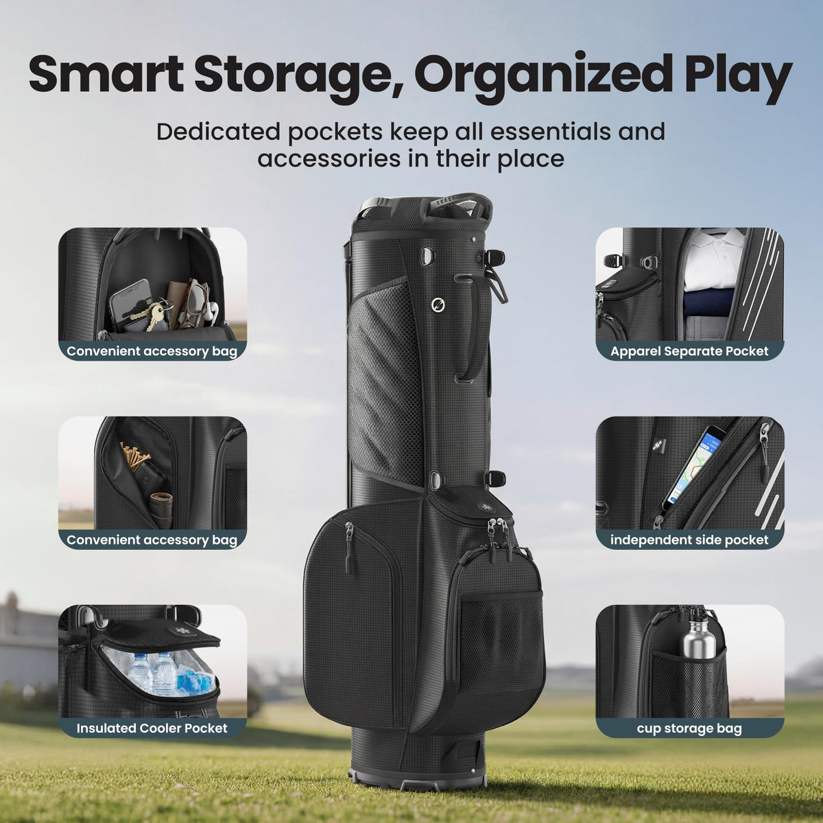 WAYTULES automatically adjustable dual straps provide balanced comfort on both shoulders.