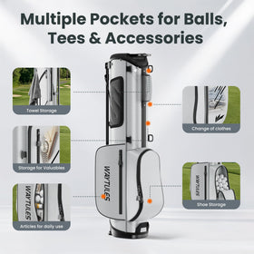 WAYTULES interior four-way divider keeps 6–8 clubs organized.