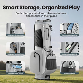 WAYTULES Dual-strap self-balancing system for comfortable carry on the course.