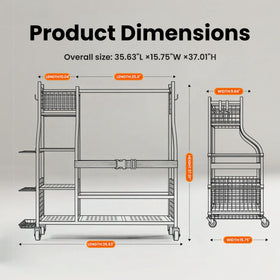 WAYTULES club stand keeps golf clubs upright and accessible.
