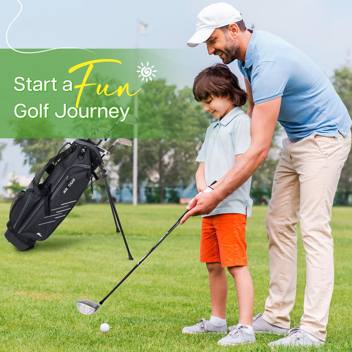 WAYTULES stand bag with 5-way organization for easy carrying