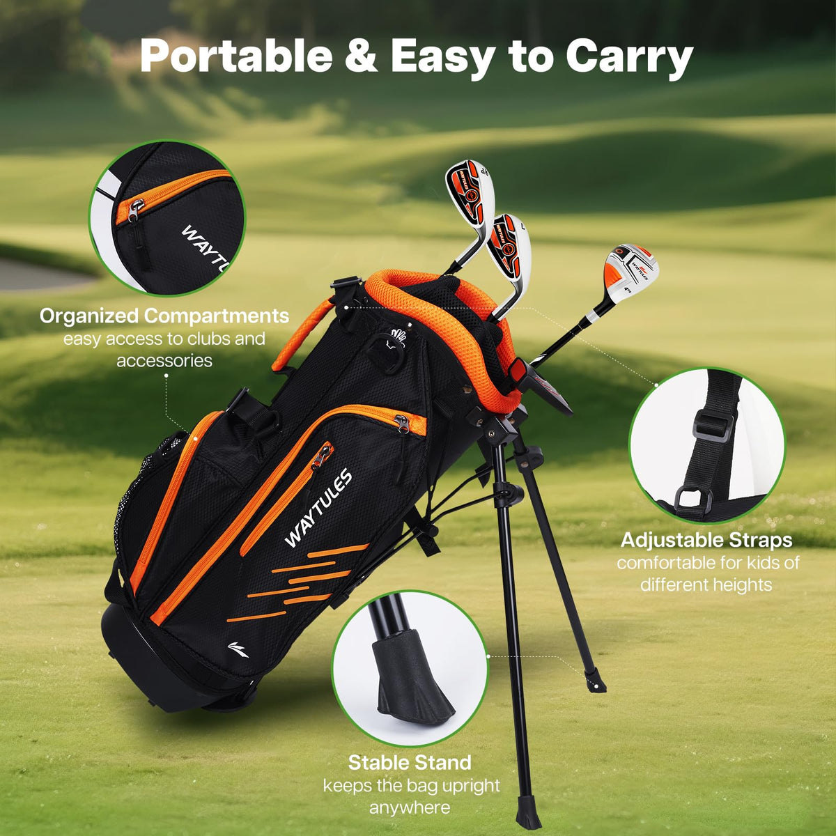 WAYTULES putter with balanced grip for confident putts.