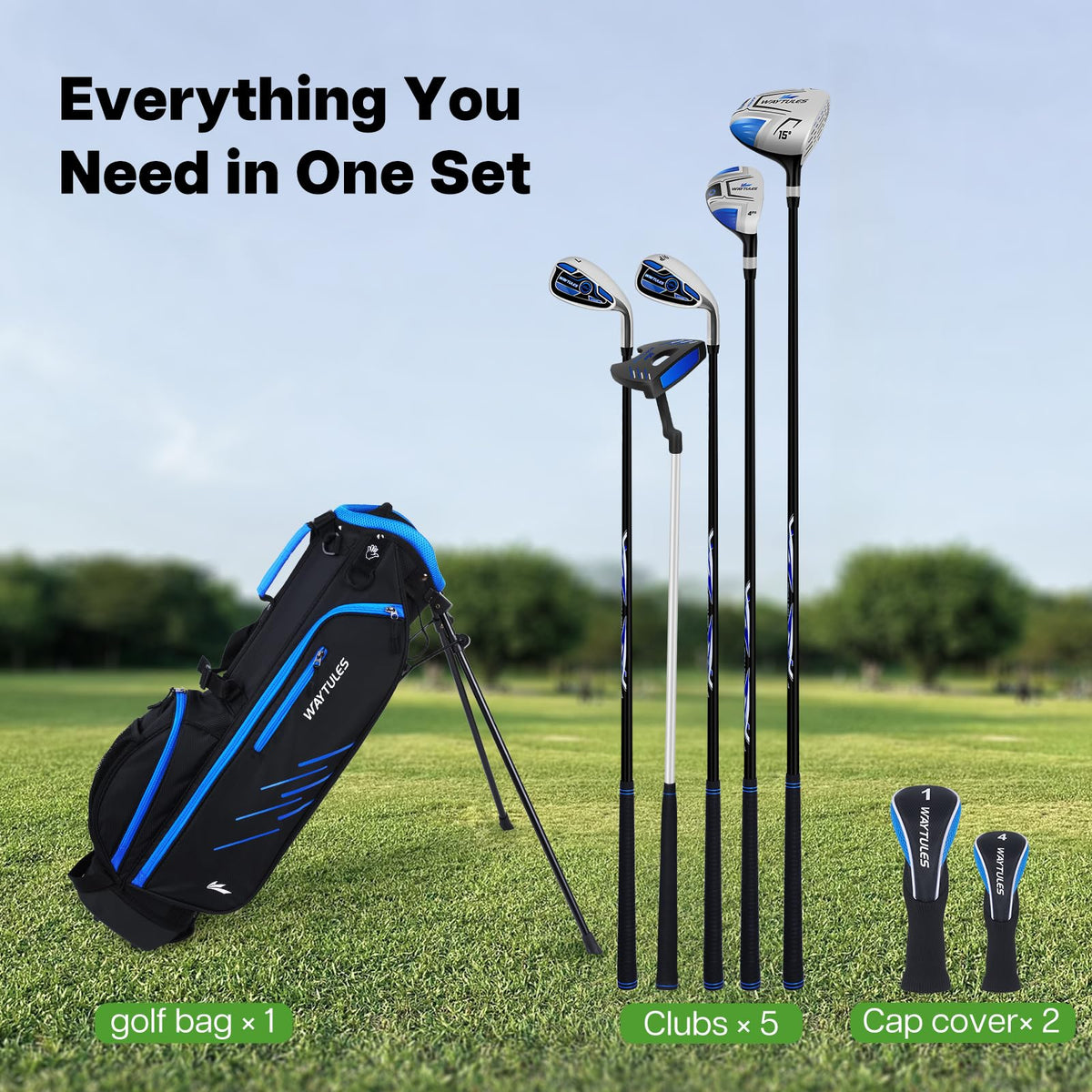 WAYTULES Driver headcover protects club during travel and storage.