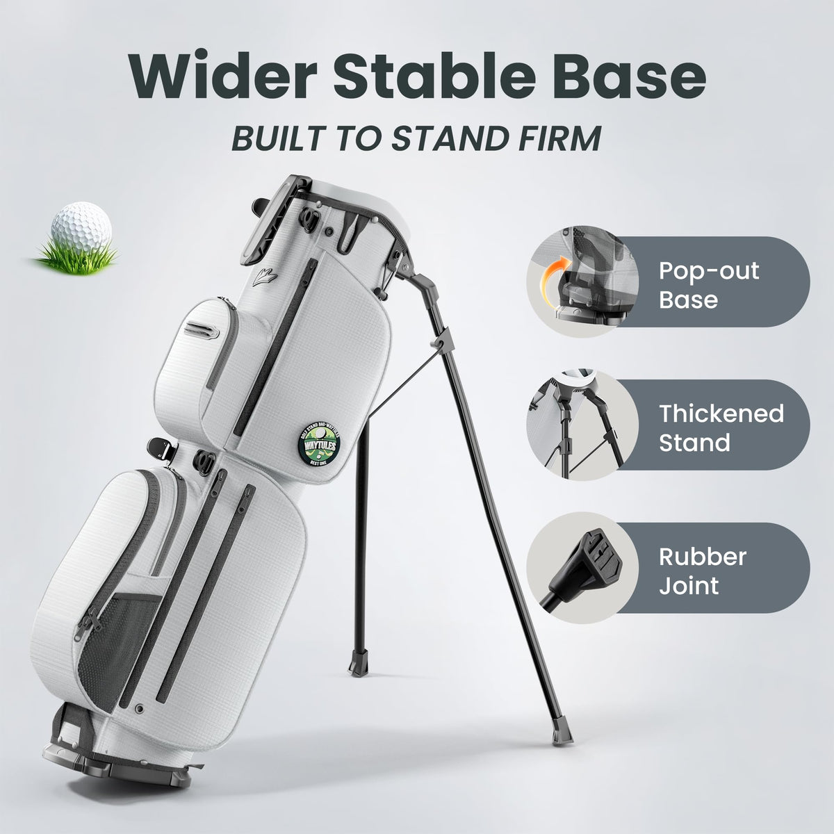 WAYTULES multi-pocket layout provides quick access to balls, gloves, and essentials.