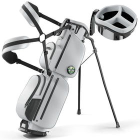 WAYTULES lightweight 3-way stand bag with top handle for quick on-course grabs.