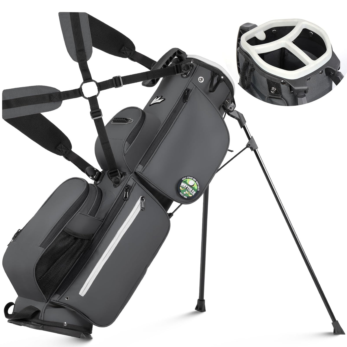 WAYTULES lightweight 3-way golf stand bag top handle for quick grab on the range