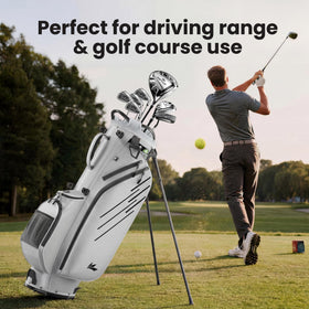WAYTULES Rain cover, towel ring, and glove attachment for all-weather rounds.