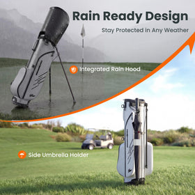 WAYTULES rain hood provides weather protection during practice and on-course use.