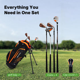 WAYTULES stand bag 5-way orange keeps clubs organized.