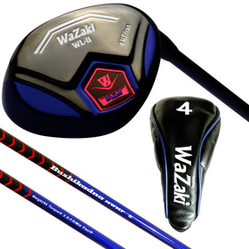 Wazaki WLIIs hybrid iron head in black-blue finish for a bold look and forgiving feel.