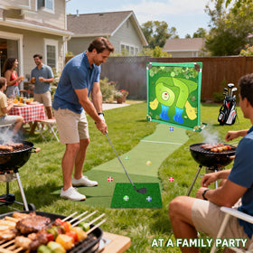 Wazoci 67 Golf Yard Chip Game Set at backyard or beach setup