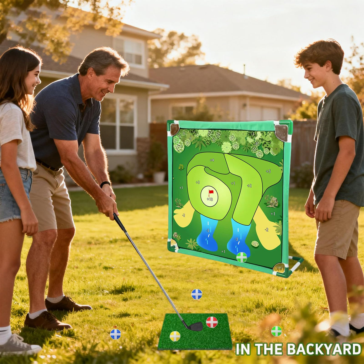 Wazoci 67 Golf Yard Chip Game Set suitable for indoor practice