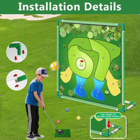 Wazoci 67 Golf Yard Chip Game Set target system delivers instant feedback for precise practice