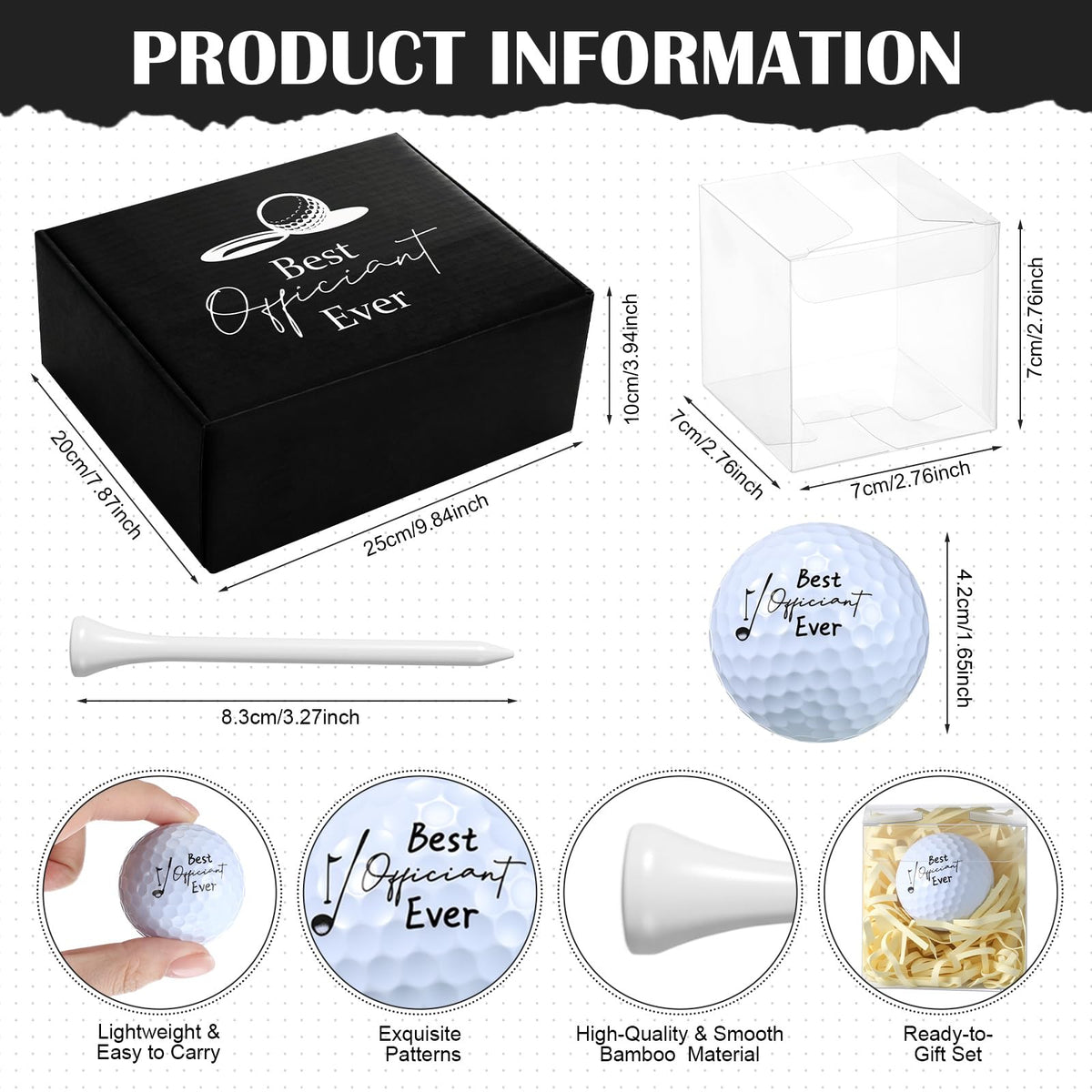 Wearage themed golf ball for officiants who love golf