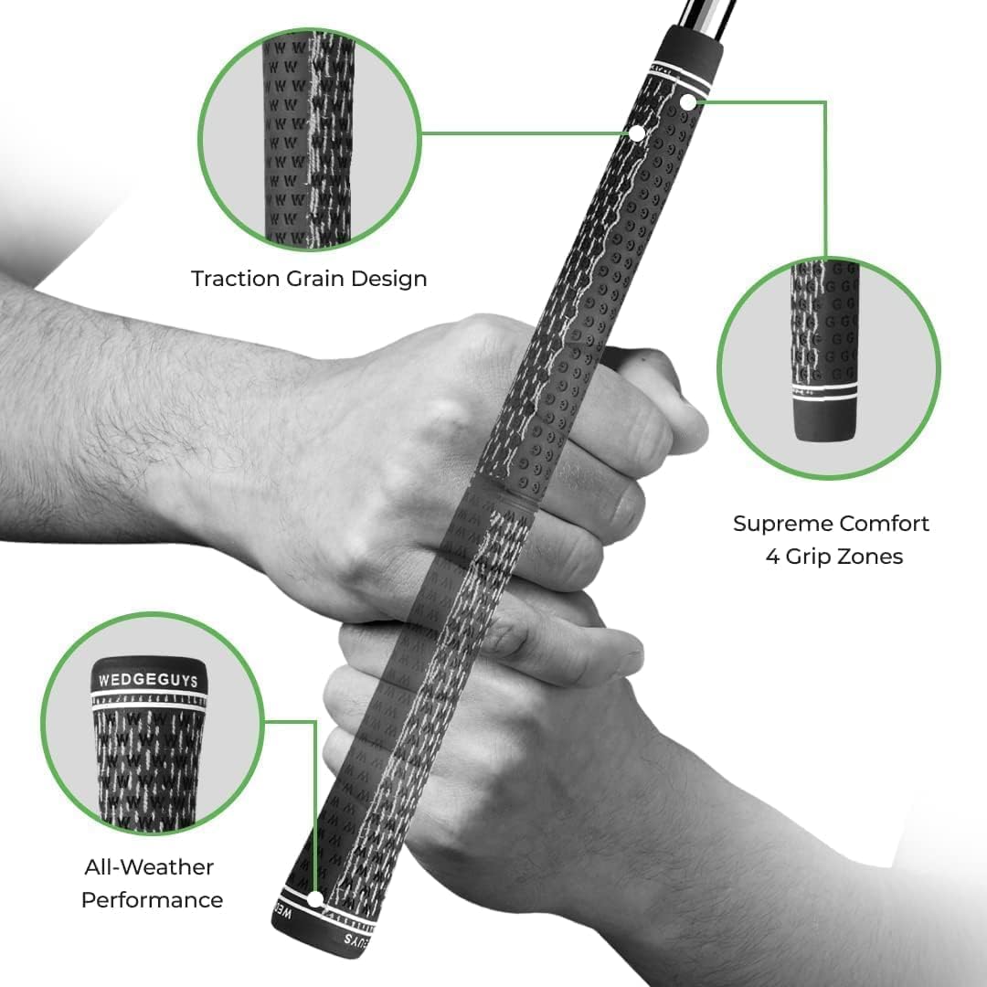 Wedge Guys DC Tour grips kit, four-zone design, helps consistent grip pressure.
