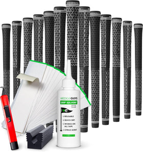 Wedge Guys DC Tour grips kit, top view, four-zone layout for improved control.
