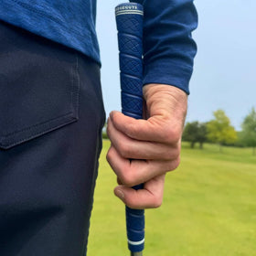 Grip installed on a club to illustrate secure, locked-in feel with Helix Wrap.