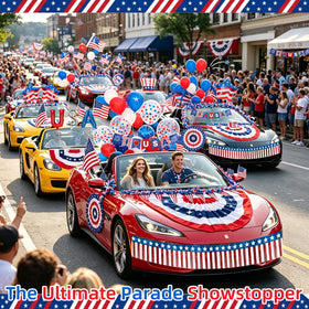 WEIDLUDOR star-spangled paper fans create 3D visual interest