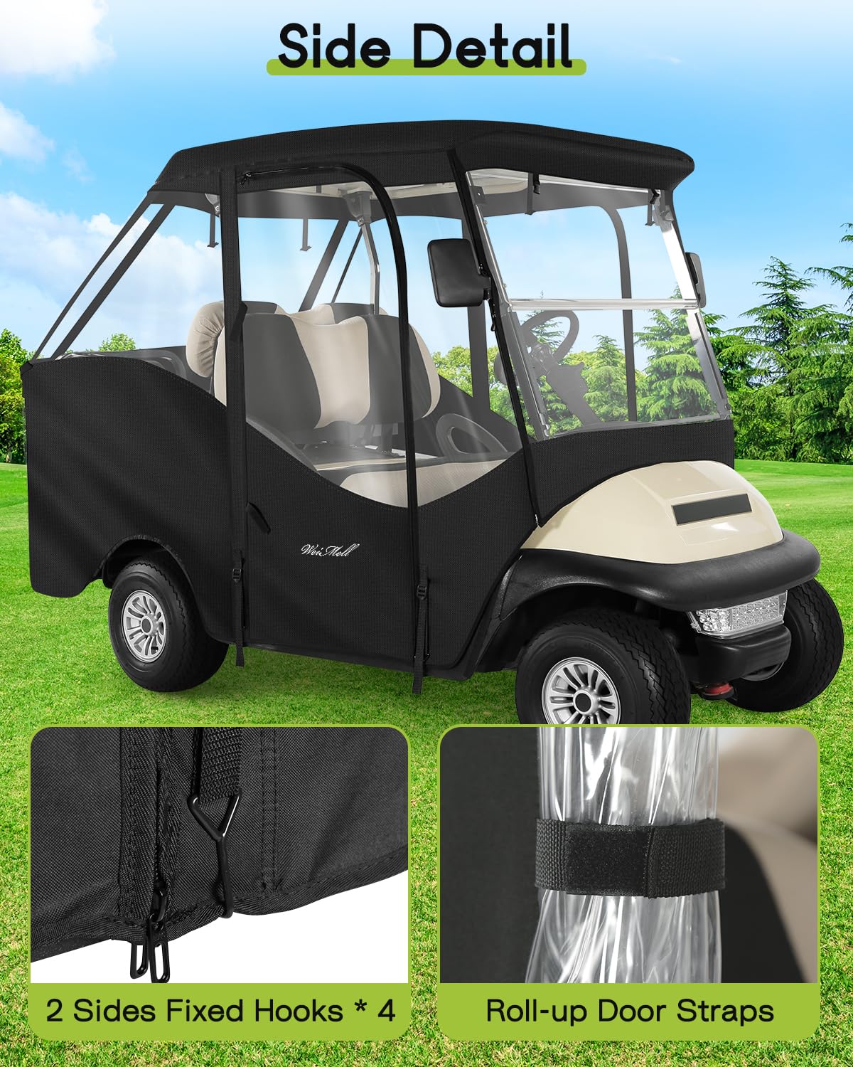WEIMELL front windscreen roll-up view for quick ventilation