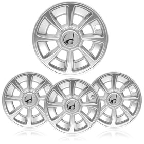 Weimell 8-inch silver hub cap enhances wheel look and protects rims.