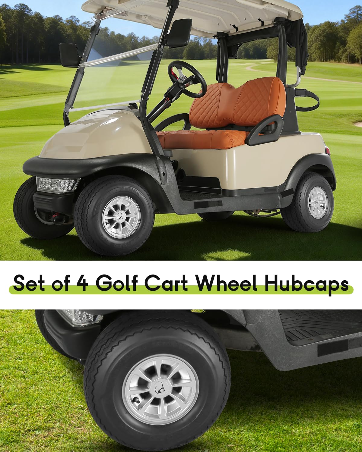 Weimell 8-inch hub cap fits Yamaha EZGO Club Car models.