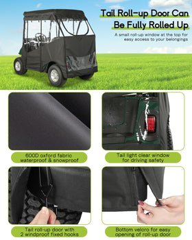 WEIMELL all-weather protection keeps rain, dust, and wind off your EZGO RXV