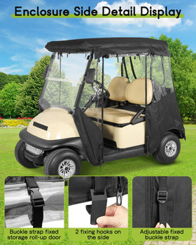 WEIMELL all-weather protection shields your golf cart from rain, dust and wind