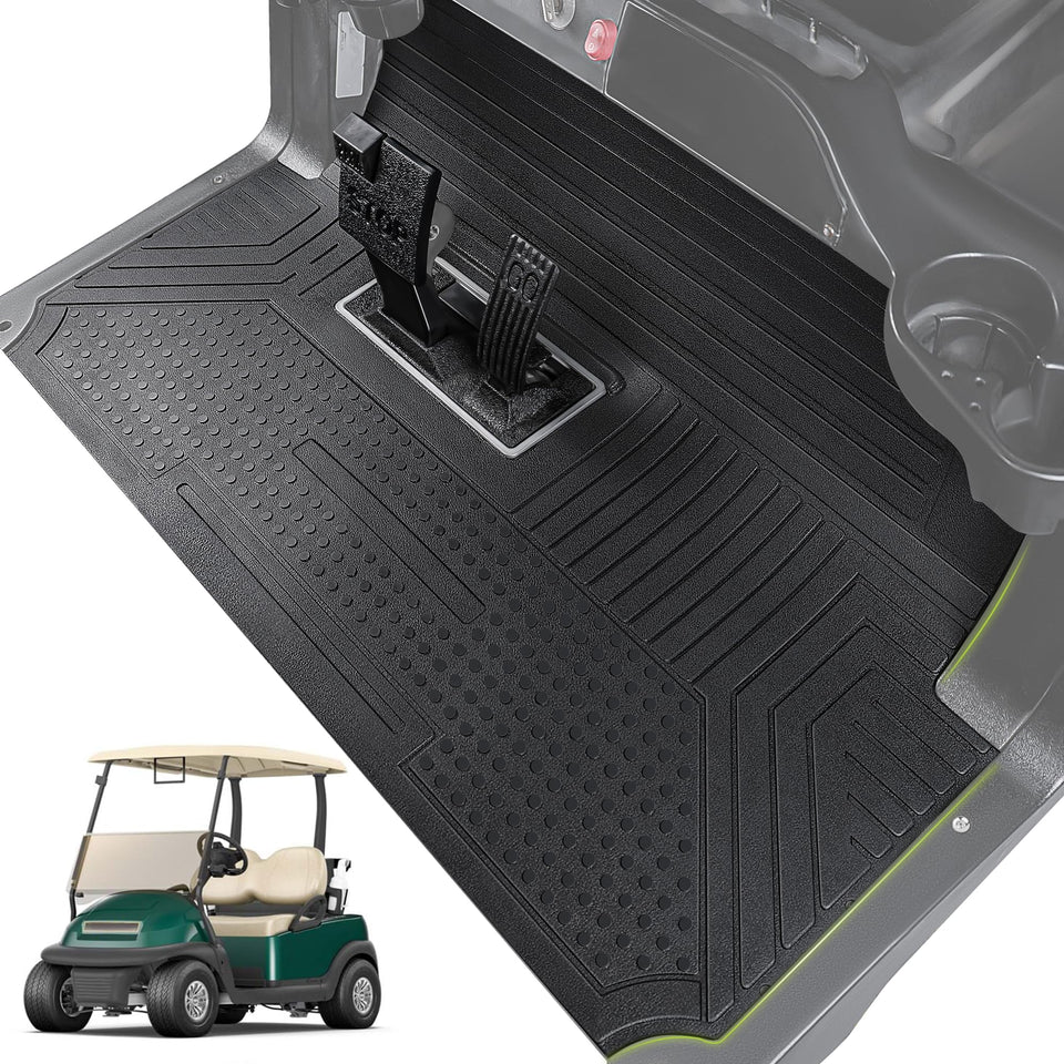 WEIMELL Club Car Precedent floor mat front view with non-slip grip