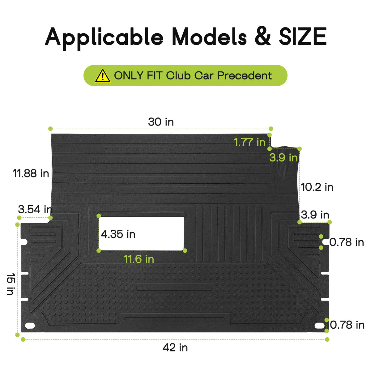 Heavy-duty rubber WEIMELL mat withstands heat cold and sun