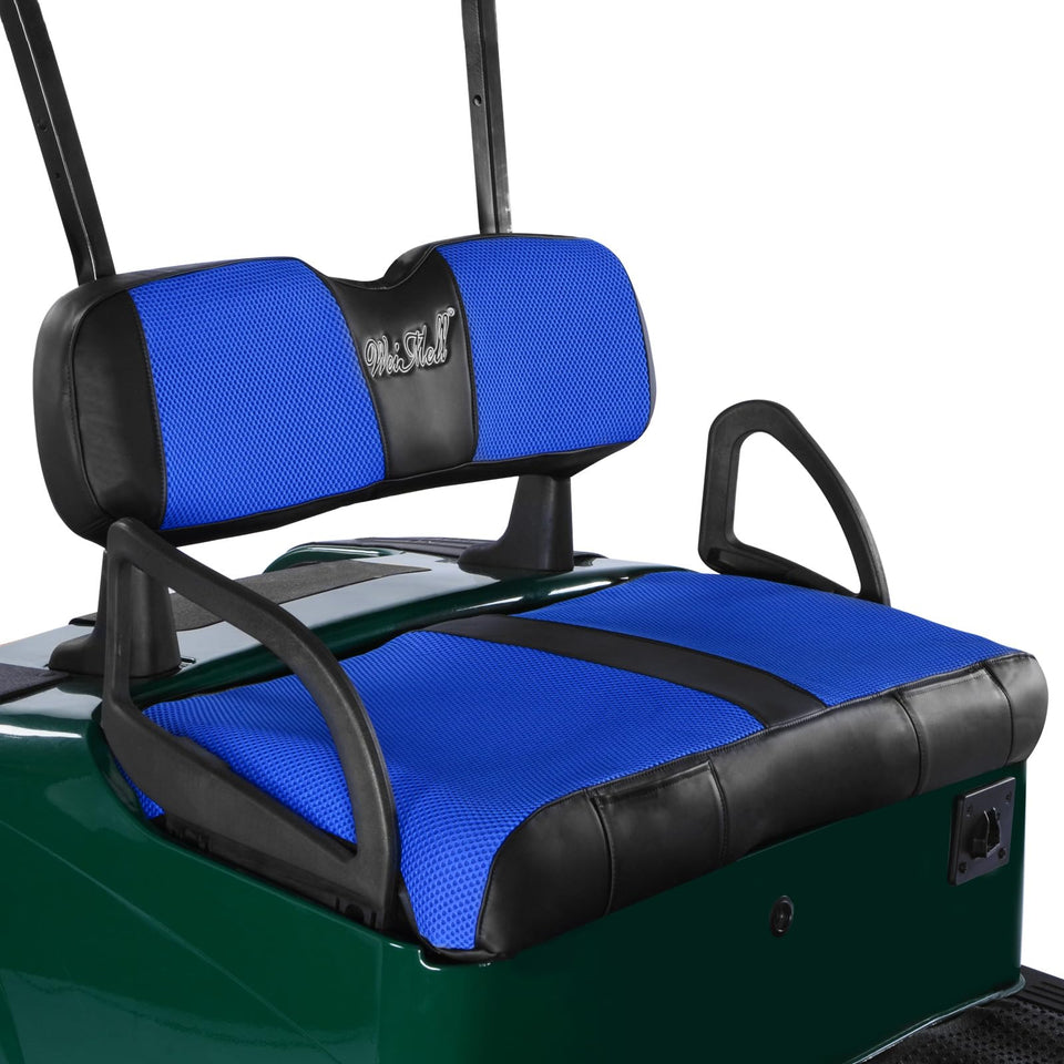 WEIMELL EZGO RXV front seat backrest cover protects upholstery with two-tone style.