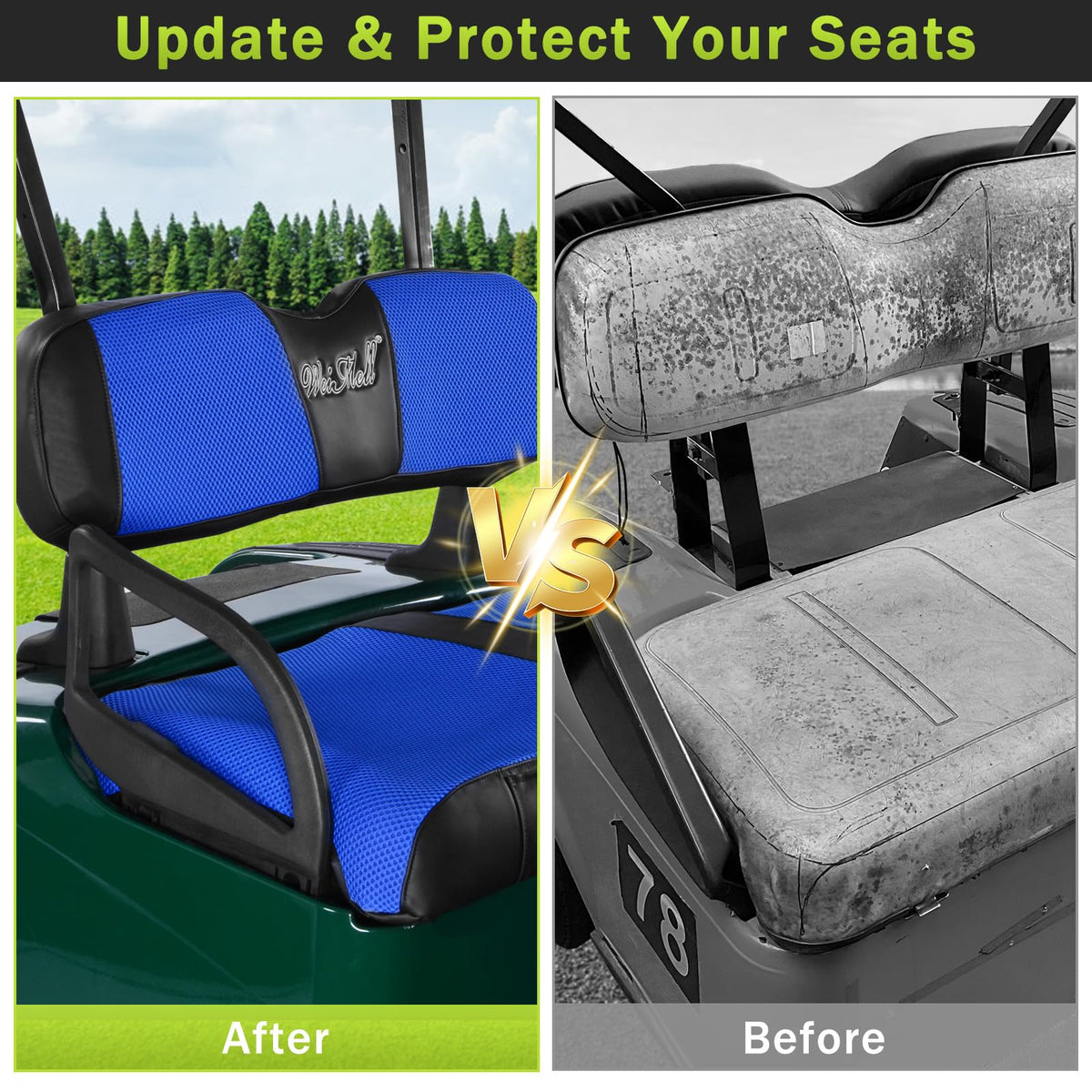 WEIMELL EZGO RXV seat pocket storage keeps small items within reach.