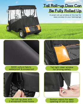 WEIMELL EZGO TXT 2-seat enclosure easy installation without tools.
