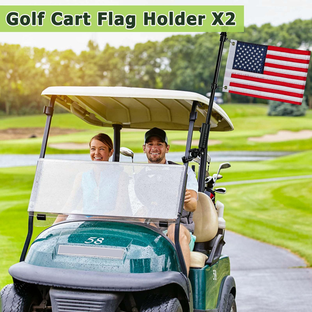WEIMELL two-pack includes everything for quick flag setup.