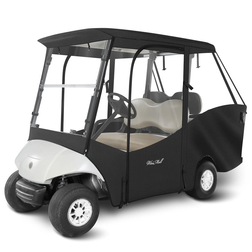 WEIMELL four-passenger enclosure for Yamaha G29 Drive 2 short roof, weather protection.