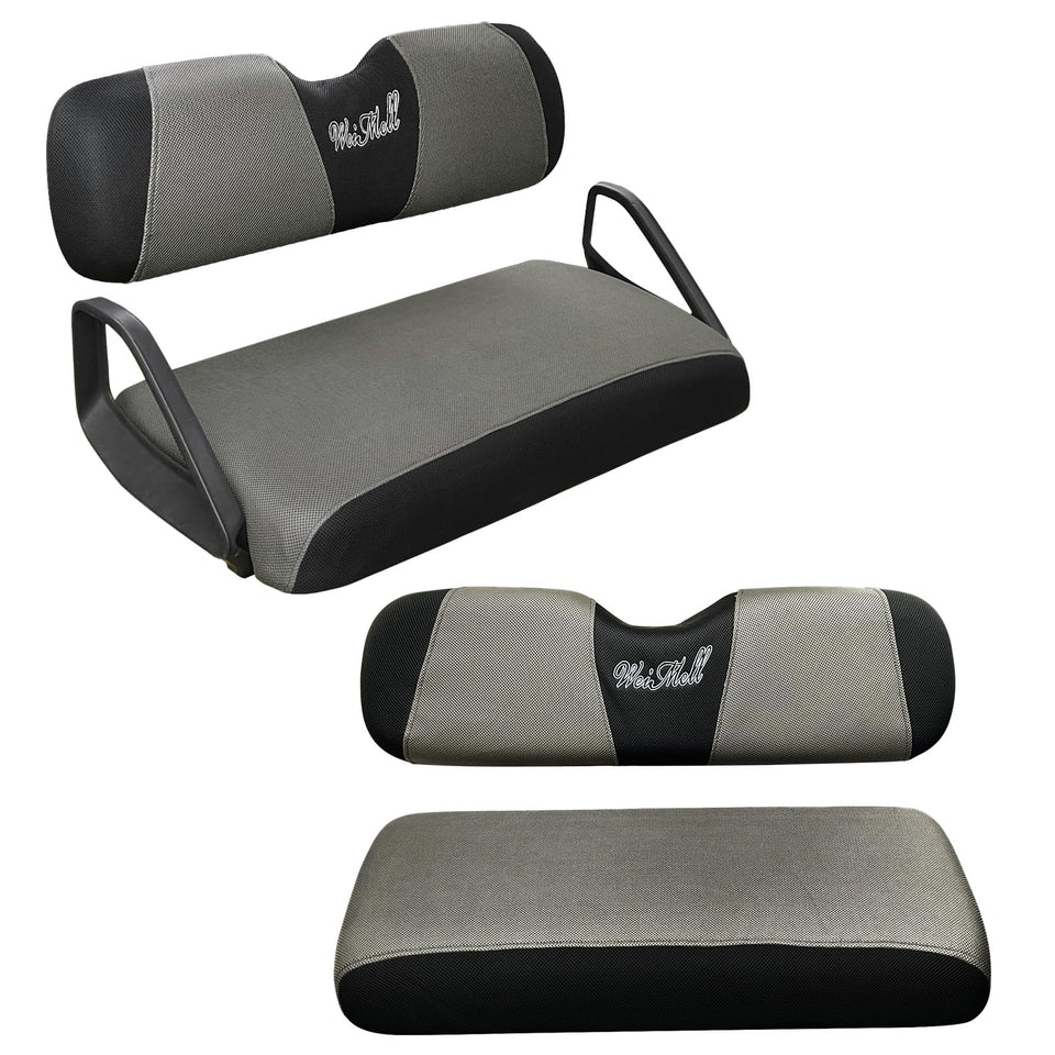 Weimell front seat cover for EZGO TXT offers breathable comfort and durable protection.