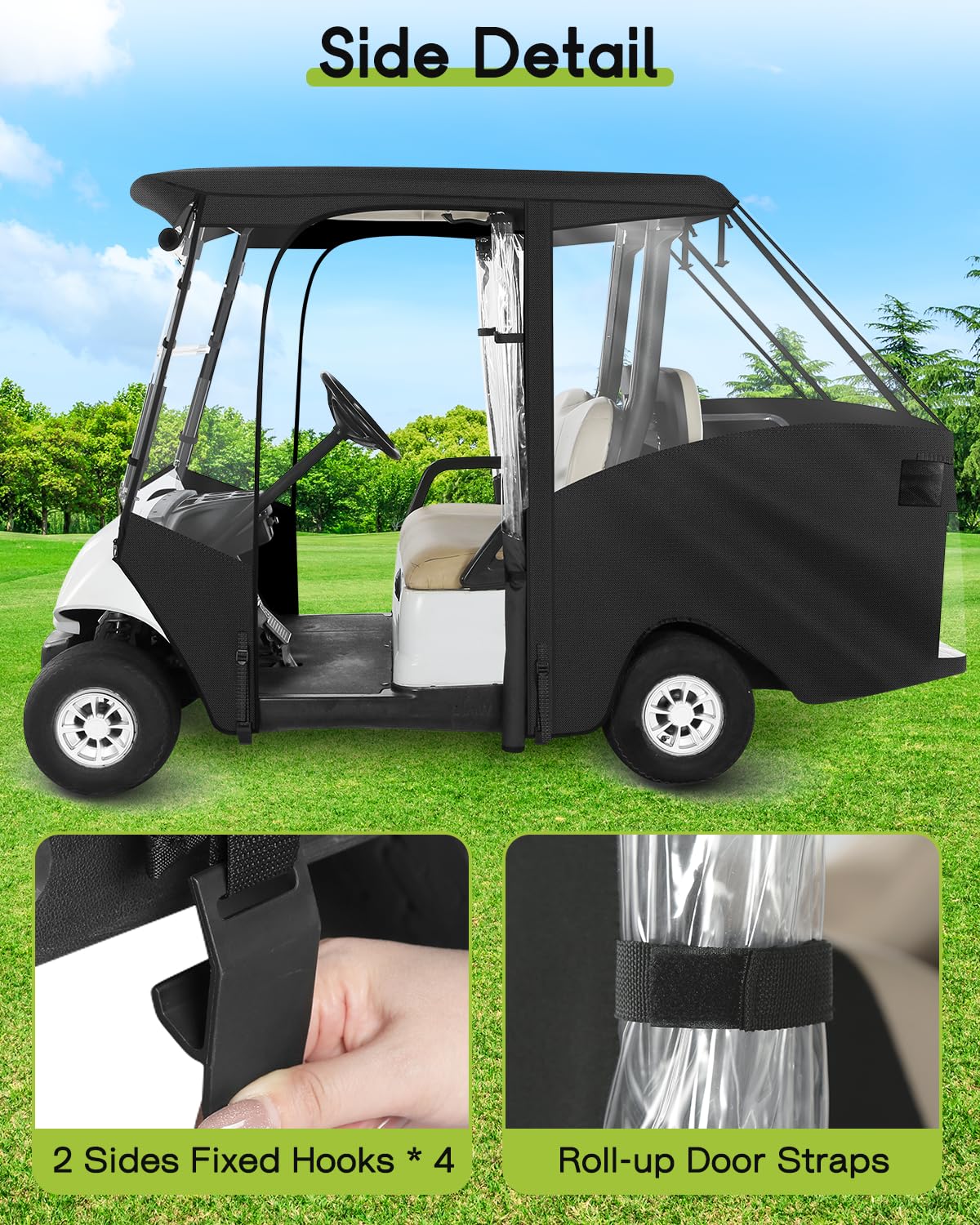 WEIMELL front windscreen roll-up design enables airflow and storage access.