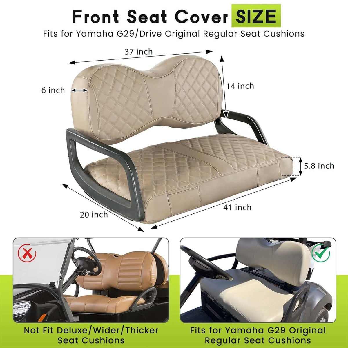 WEIMELL G29 front seat cushion cover fits snugly and cleanly