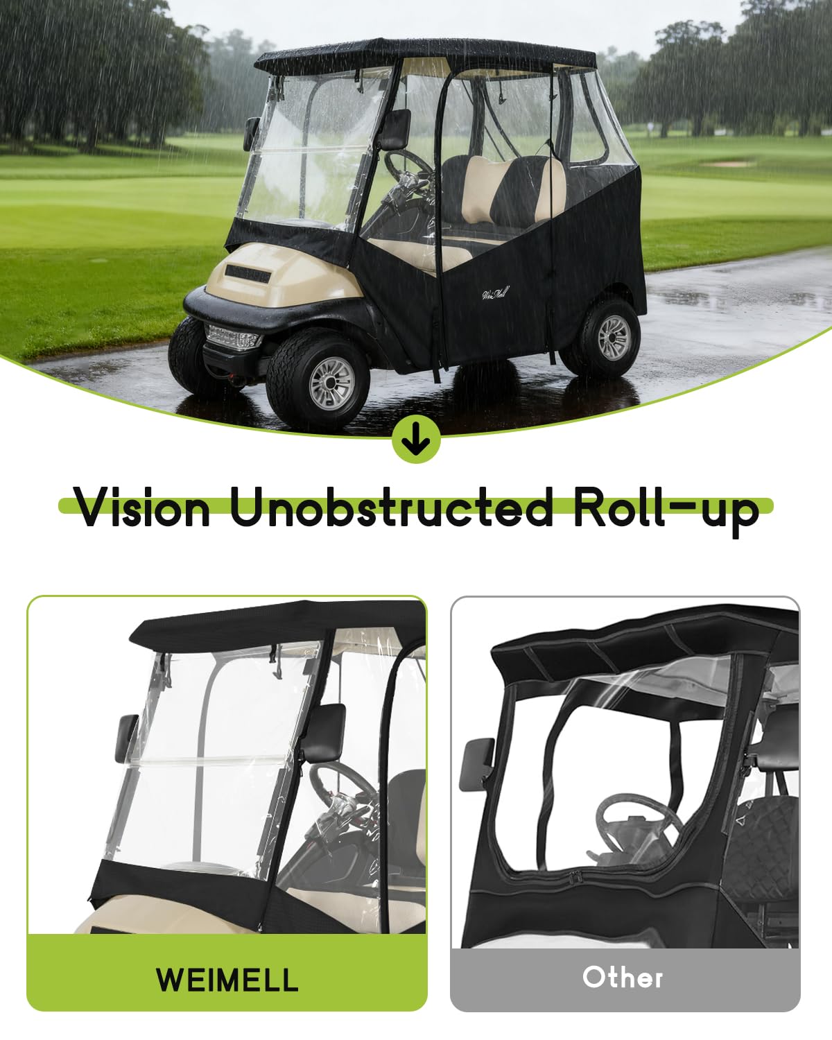 Weimell 2p rear vent window for airflow and gear protection
