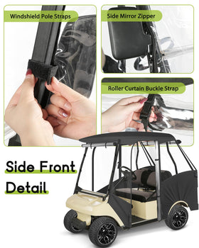 Weimell four seat enclosure with clear windows for daytime visibility