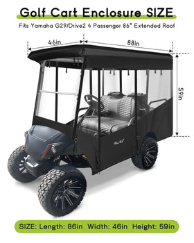 WEIMELL enclosure shows four clear windows for daylight visibility while driving.