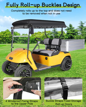 Weimell EZGO TXT cover showing mirror zipper openings for safe adjustments