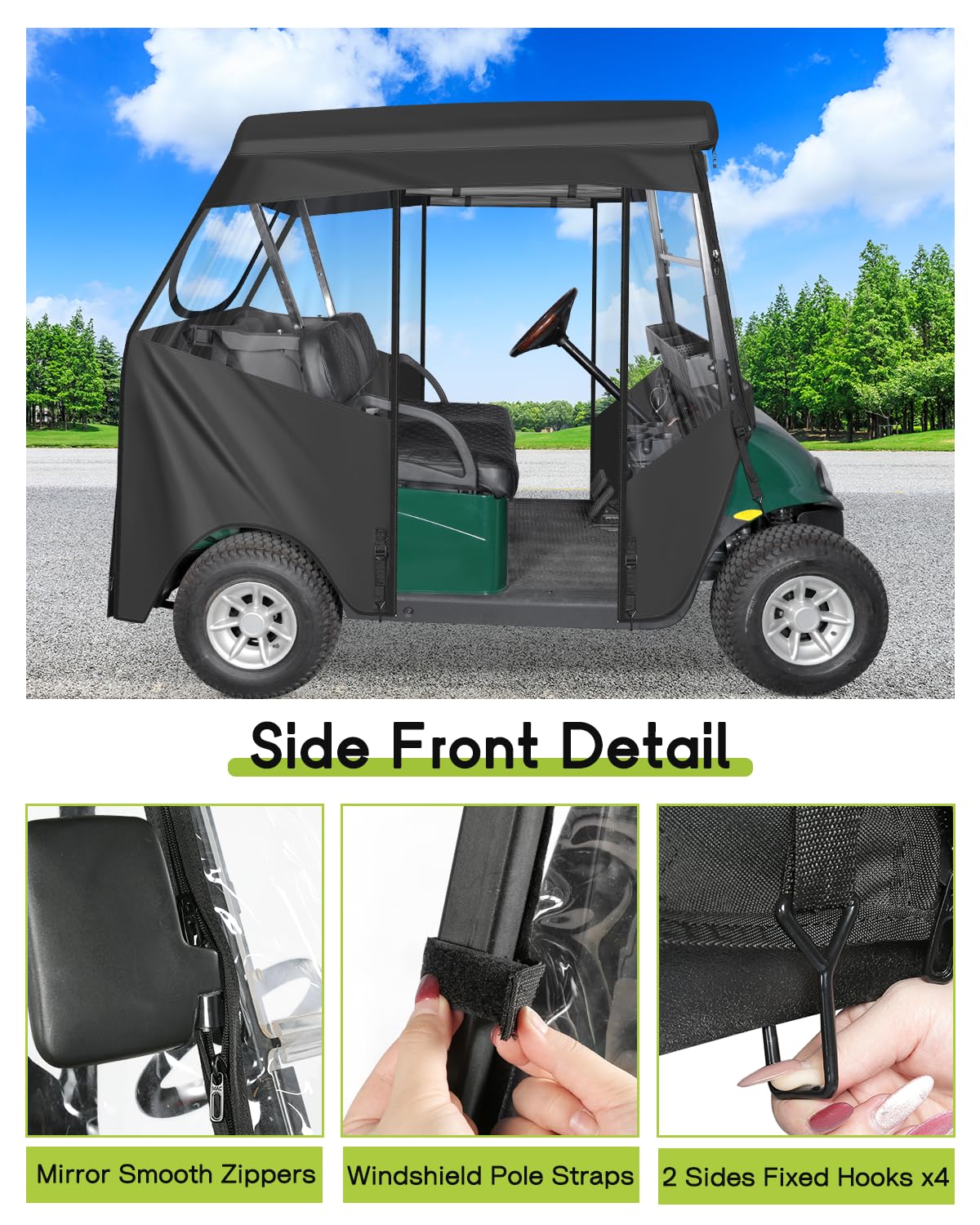 WEIMELL enclosure with four clear PVC windows for visibility