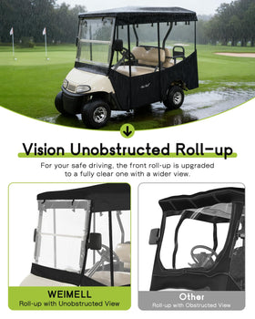 WEIMELL interior straps stabilize enclosure on four posts