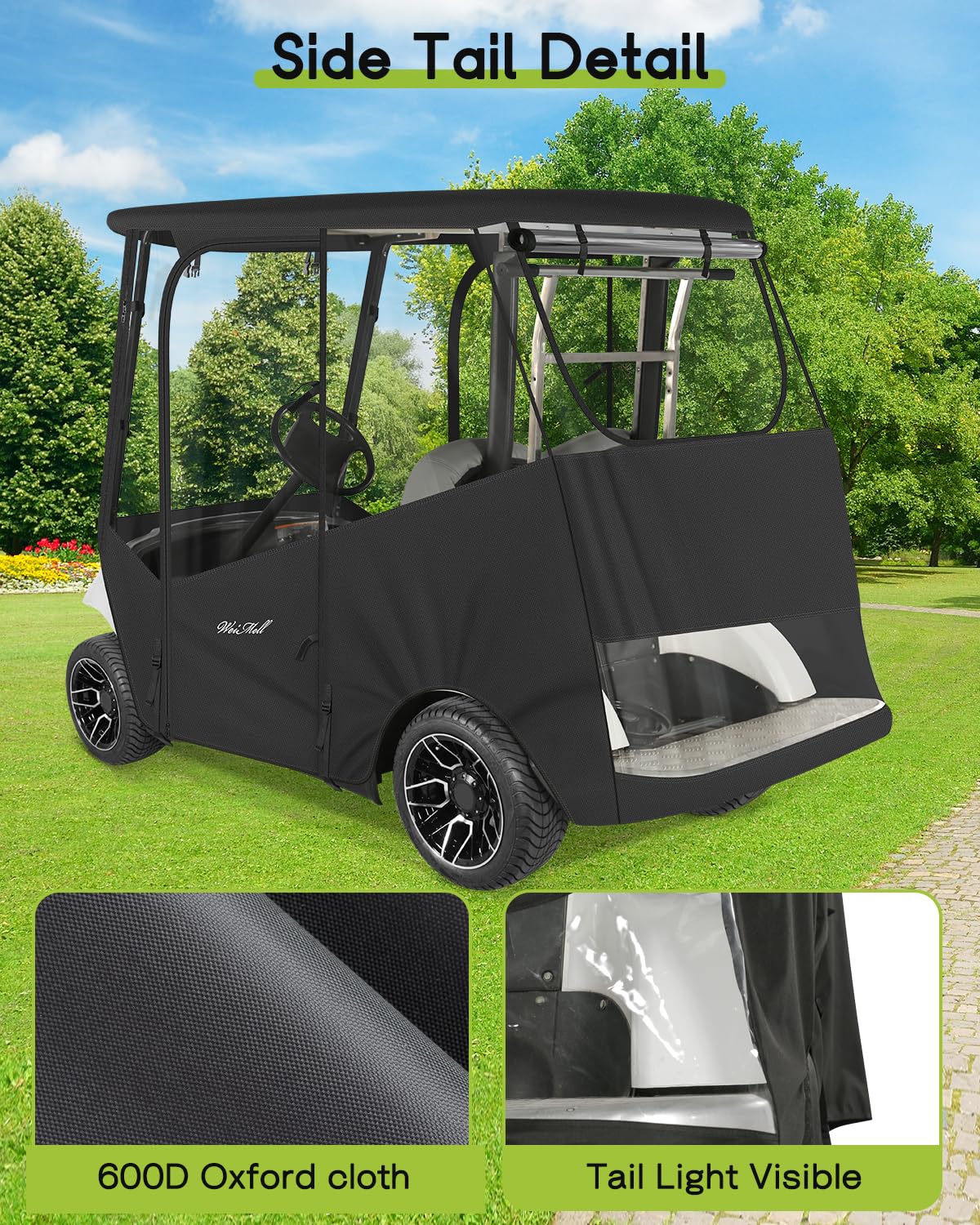 WEIMELL enclosure shows four clear PVC windows for visibility