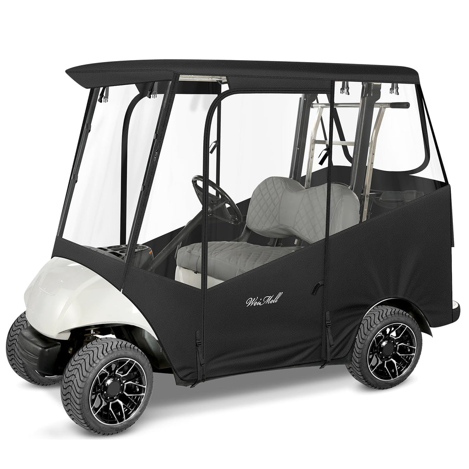 WEIMELL Yamaha G29 front view enclosure shields from rain while driving