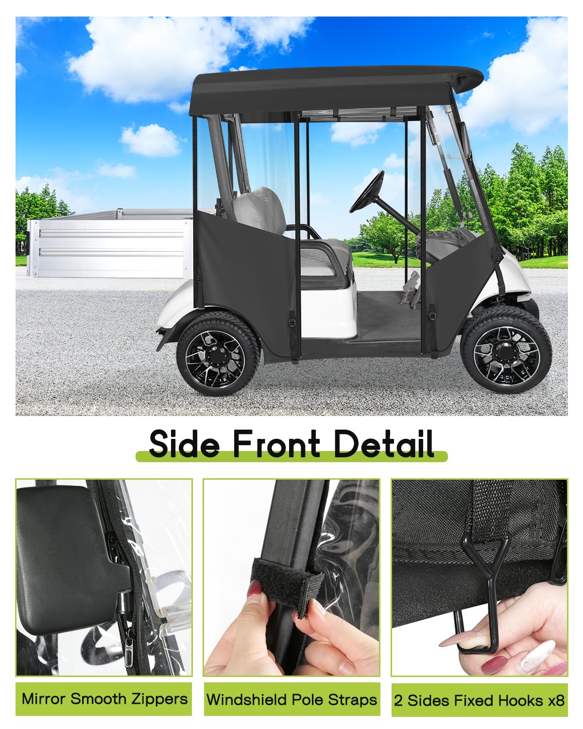 WEIMELL clear window close-up showing visibility and safety for Yamaha G29 enclosure.