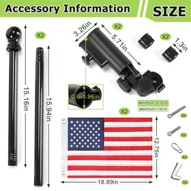 WEIMELL flag poles provide rust-resistant stainless steel strength for all-weather display.