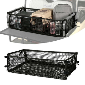 WEIMELL golf cart cargo net attached to back seat for organized storage.